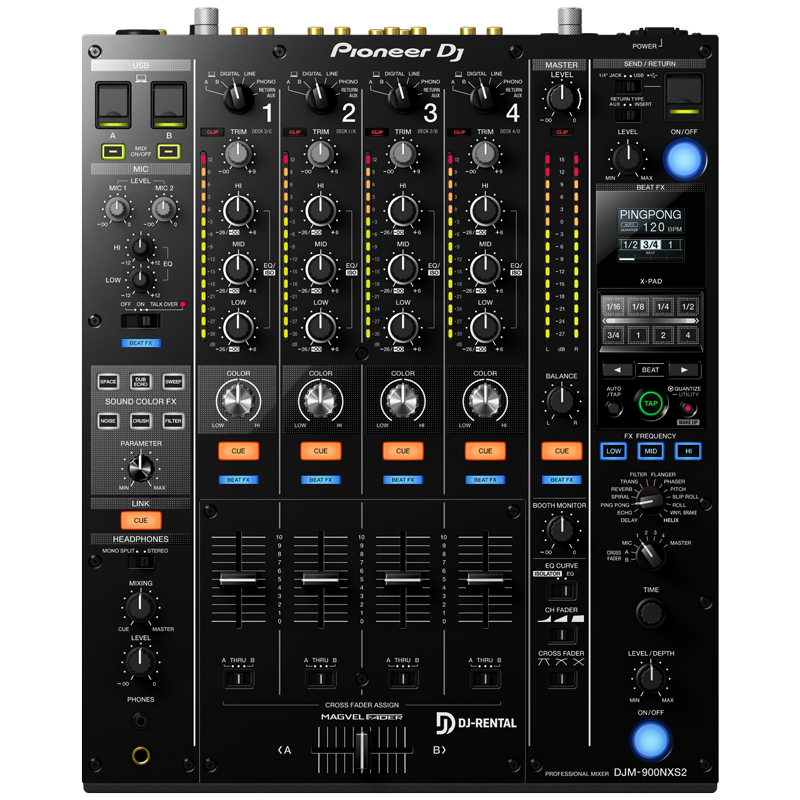 Pioneer DJM-900 Nexus II mieten - 4-Kanal DJ Mixer Verleih Deutschland